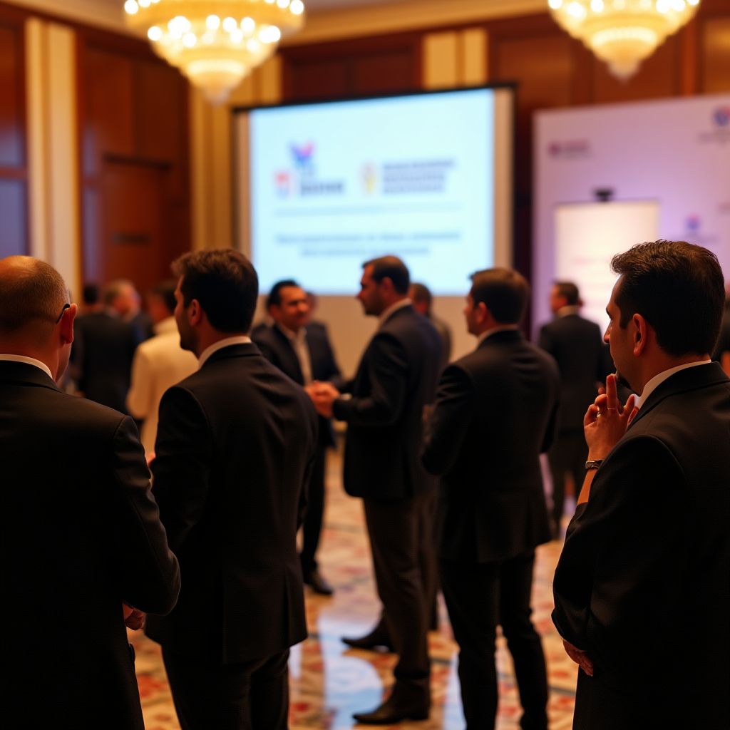 Sesión de networking empresarial